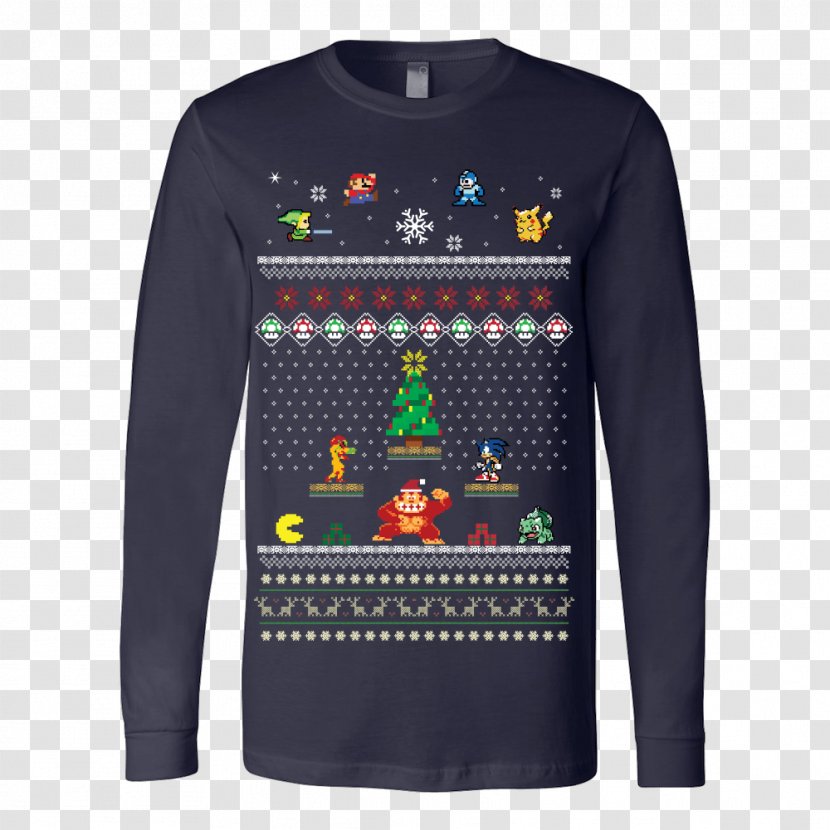 T-shirt Christmas Jumper Sweater Sleeve - Clothing - T Shirt Printing Figure Transparent PNG
