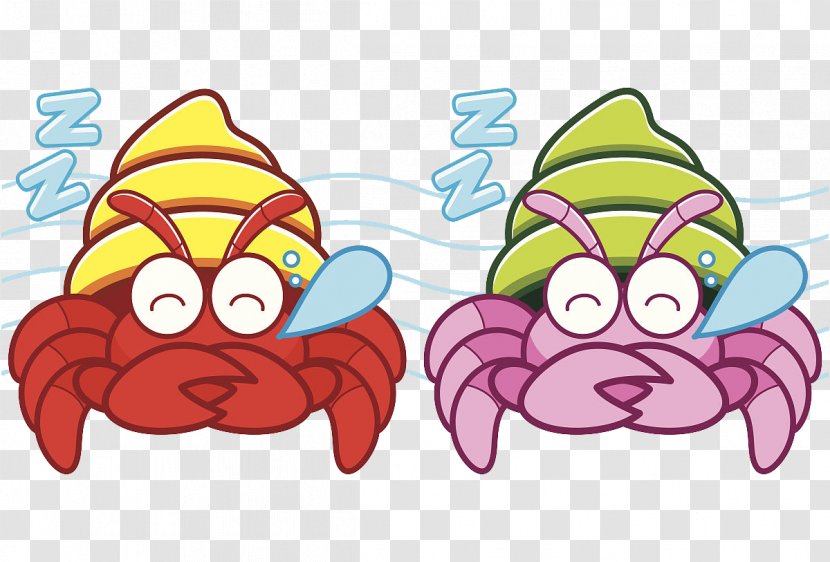 Pagurus Bernhardus Hermit Crab Illustration - Heart - Cartoon Sleep Of Transparent PNG