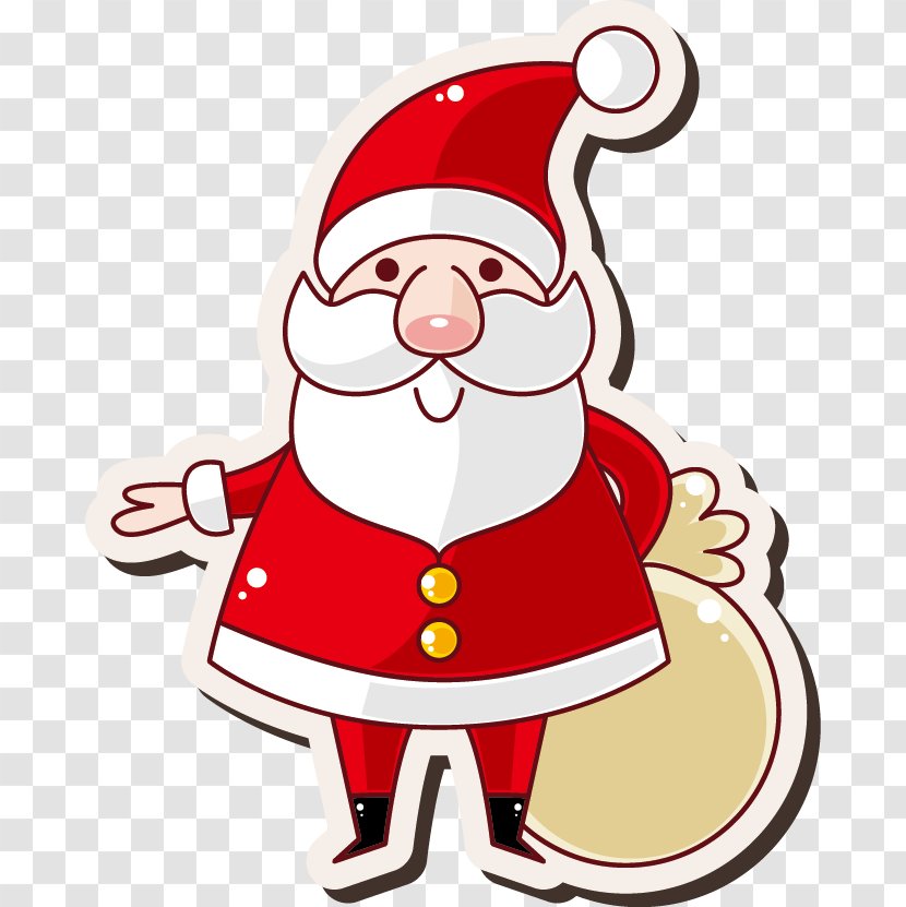 Christmas Card Cartoon New Year Greeting - S Day - Santa Claus Vector Material Art Transparent PNG