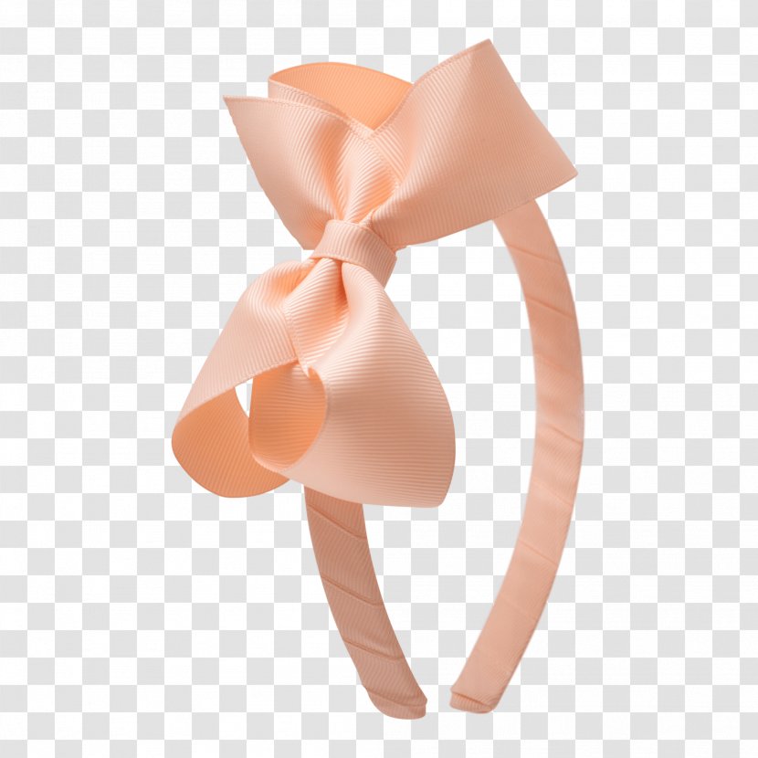 Hair Tie Ribbon Peach - Orange Transparent PNG