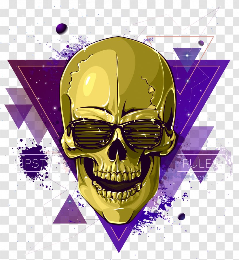 Skull Hoodie Calavera Bluza Gold - Skeleton - Vector Golden Transparent PNG