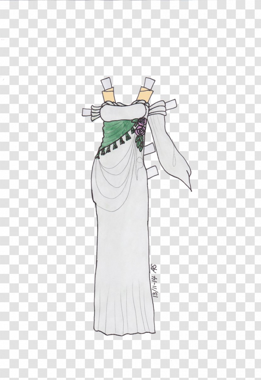 Costume Shoulder Outerwear Dress - Paper Doll Clothes Transparent PNG