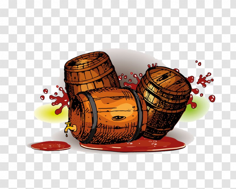 Red Wine Barrel Oak Illustration - Cask Transparent PNG