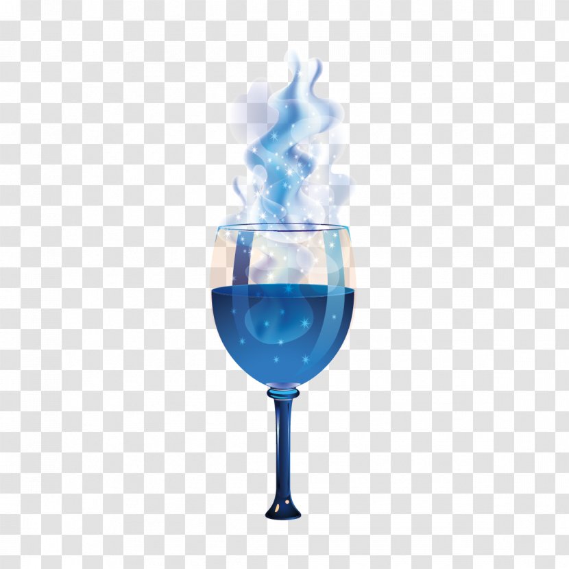 Wine Cocktail Glass Blue - Gratis Transparent PNG