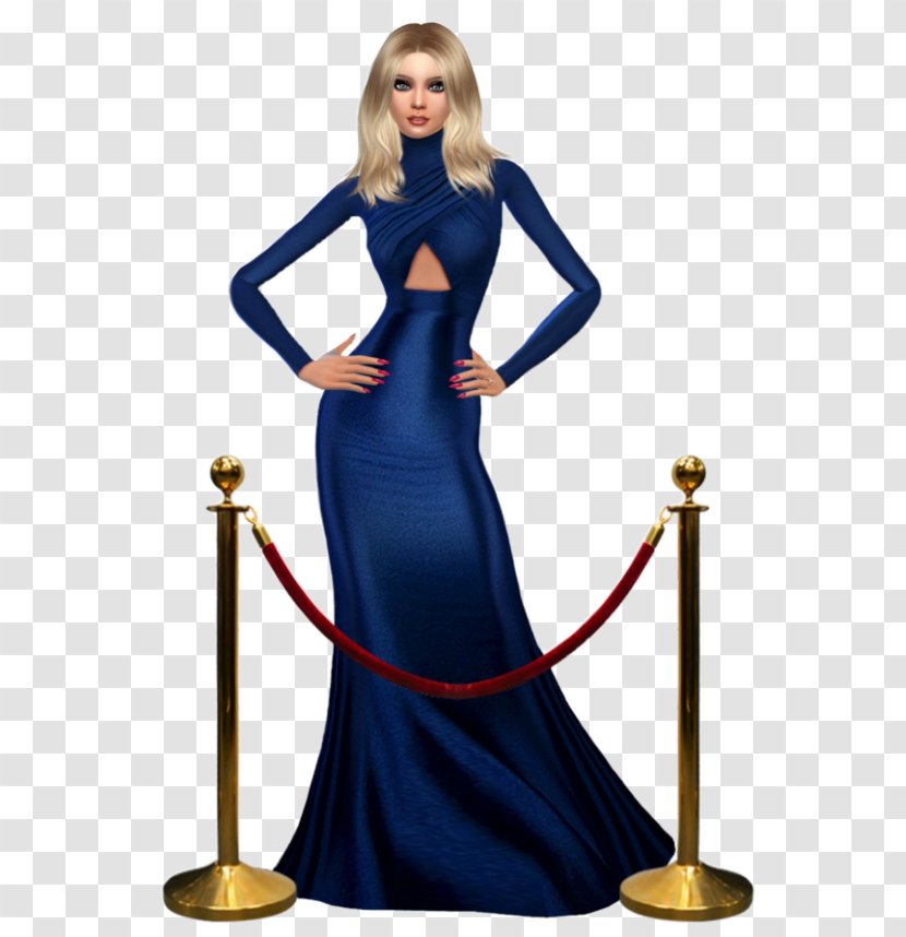Dress Electric Blue Cobalt Gown Formal Wear - Charlize Theron Transparent PNG