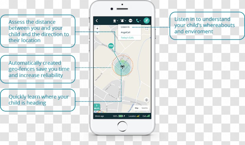 Smartphone GPS Tracking Unit Child AngelSense - Device For KidsSpecial CHILD Transparent PNG