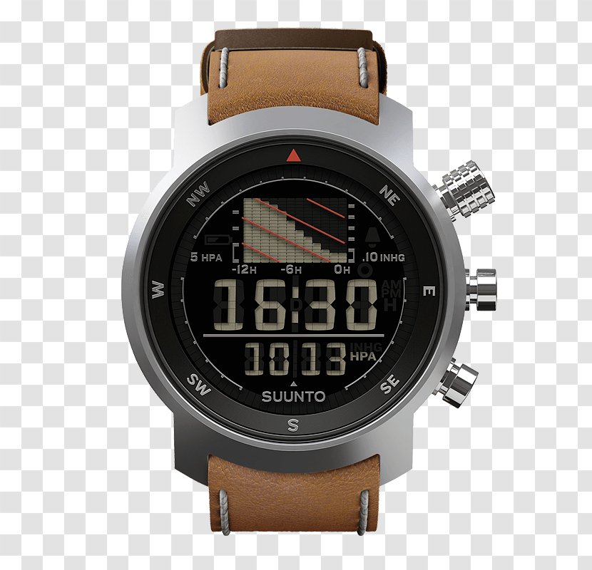Suunto Oy GPS Watch Leather Strap Transparent PNG