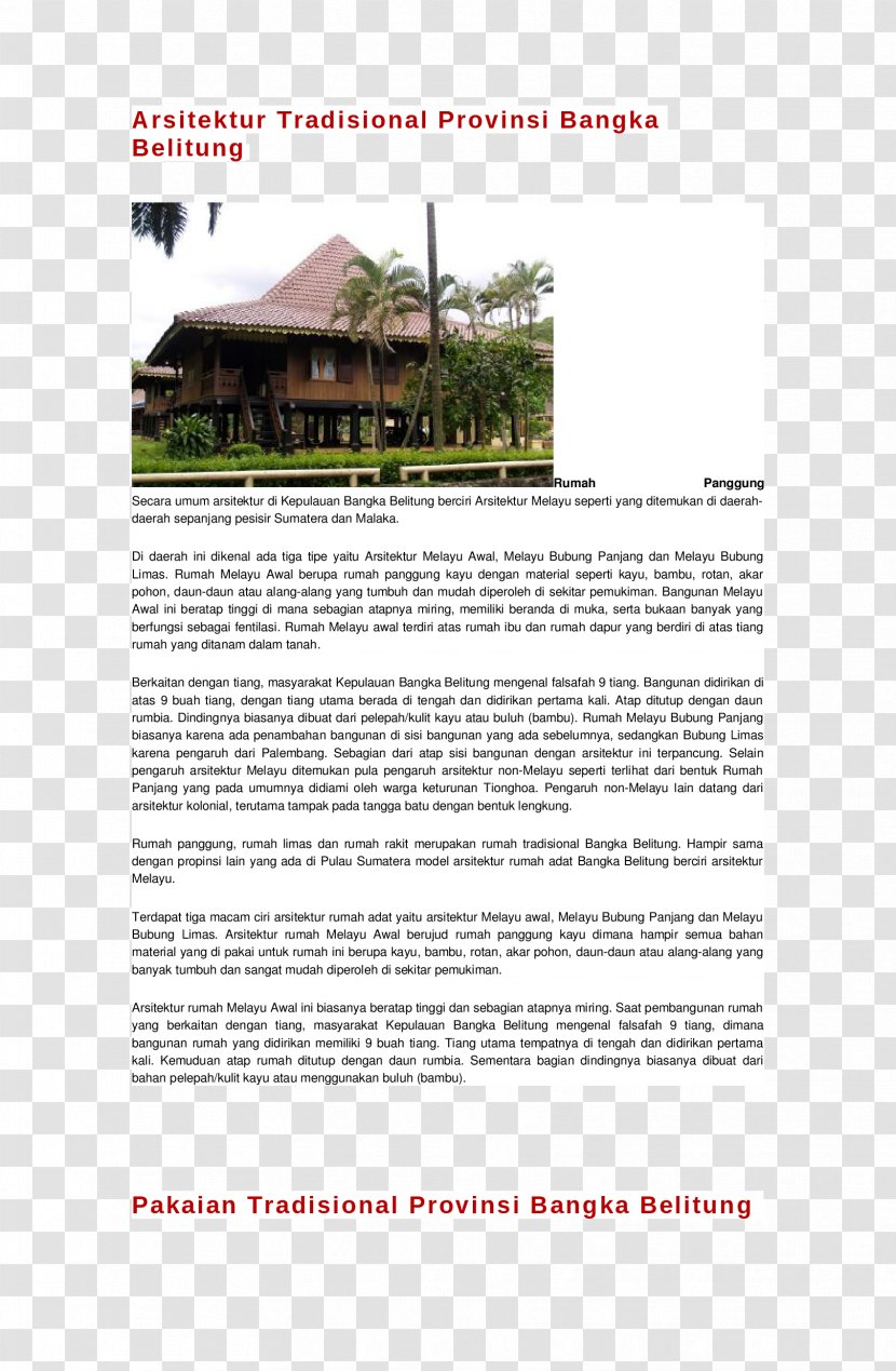 Rumah Adat Architecture Rumoh Aceh Culture Sundanese People - Land Lot - Text Transparent PNG