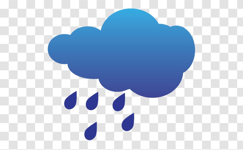 Cloudburst Weather Overcast Meteorology Icon - Blue - The Transparent PNG