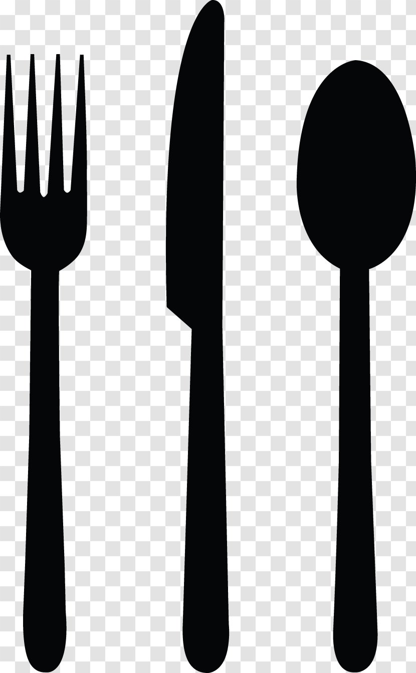 Knife Fork Spoon Cutlery Clip Art - Silhouette - And Transparent PNG
