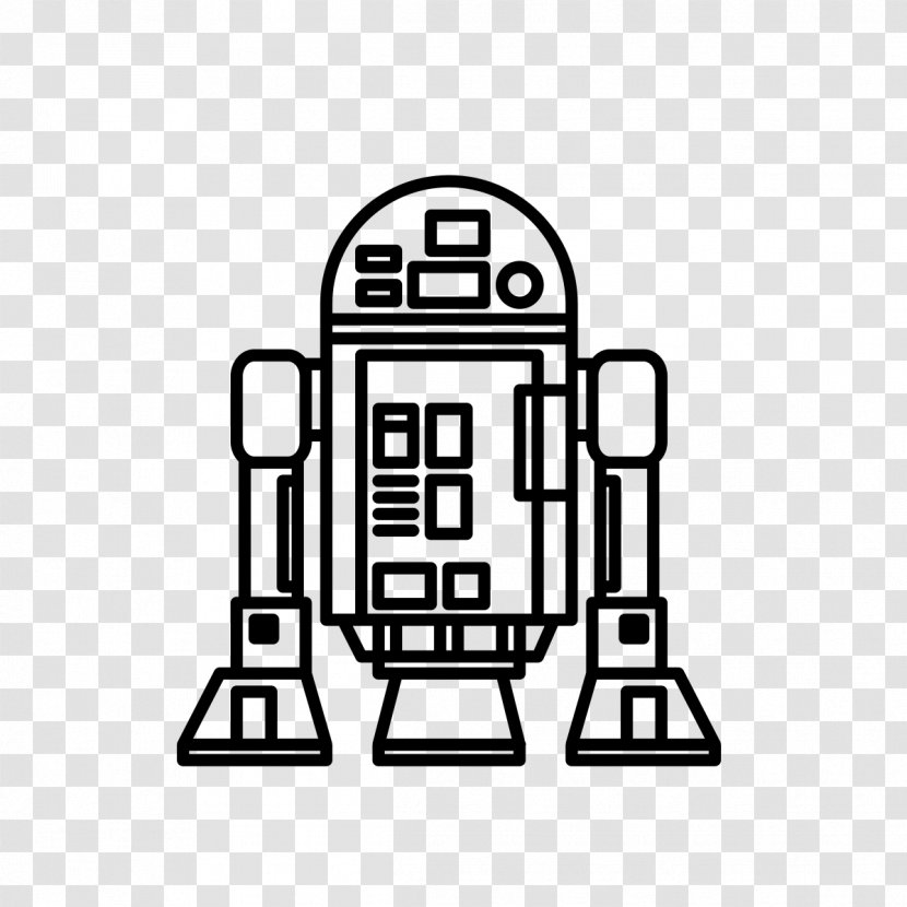 R2-D2 Luke Skywalker Drawing Coloring Book Line Art - R2d2 Transparent PNG