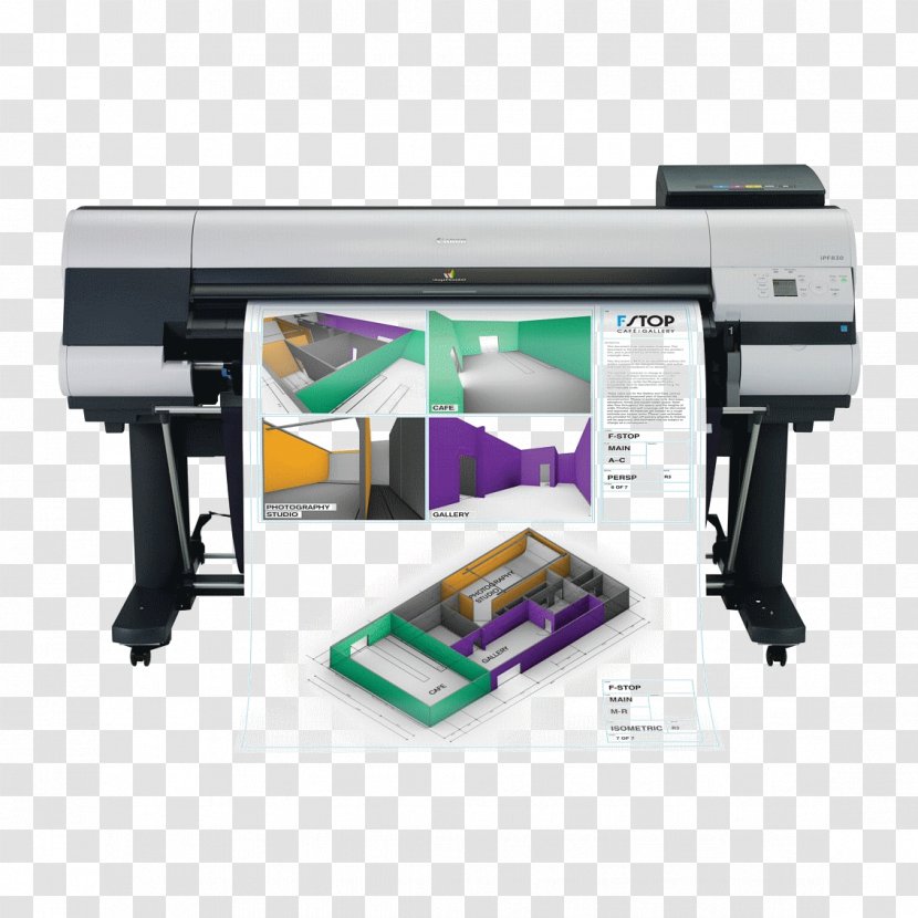 Wide-format Printer Canon Plotter Inkjet Printing - Electronic Device Transparent PNG
