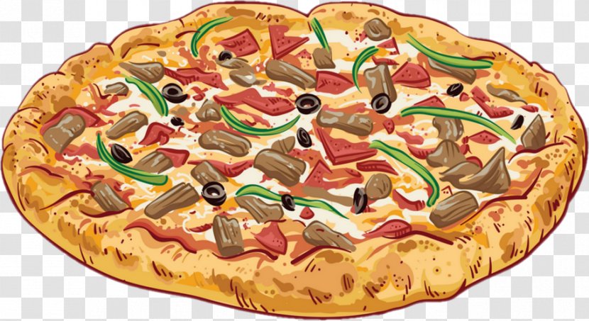 Pizza Hut Hamburger Italian Cuisine Delivery - Food - Drawing Transparent PNG