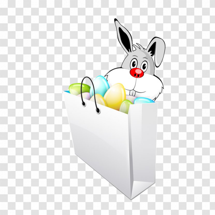 Easter Bunny Domestic Rabbit Egg - Christmas Card - Eggs Transparent PNG
