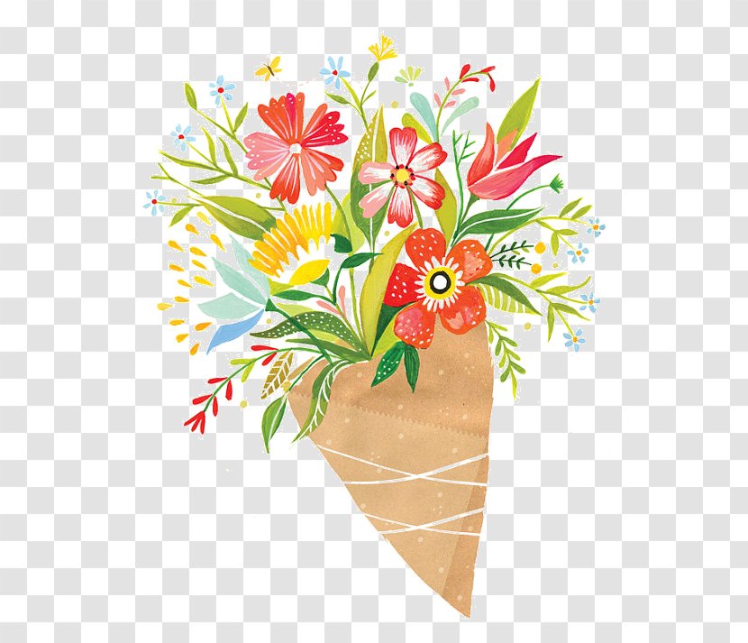 Paper Flower Bouquet Printing - Plant - Watercolor Transparent PNG