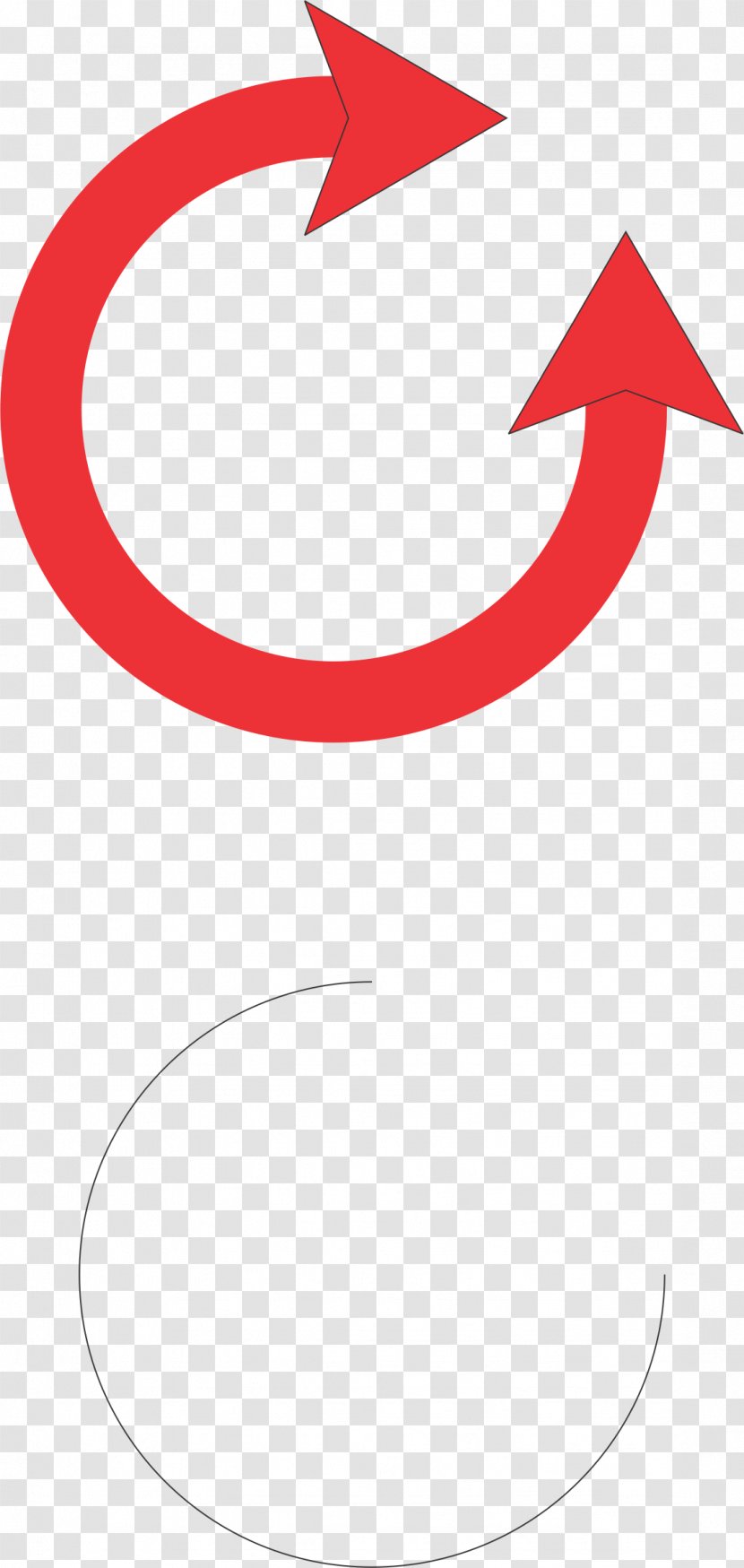 CorelDRAW Arrow Diagram - Drawing - Red Curve Transparent PNG
