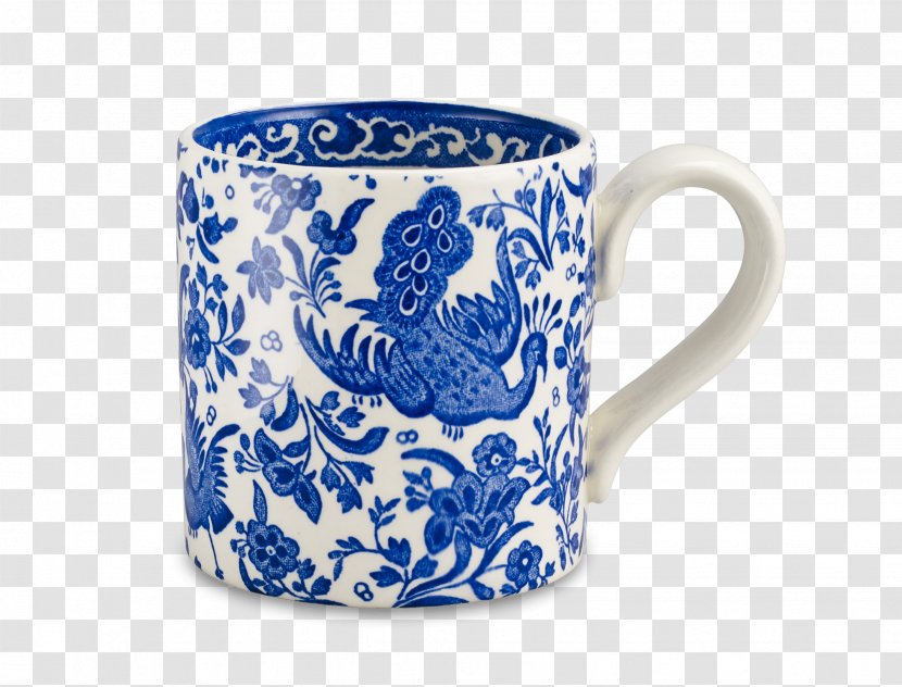 Coffee Cup Middleport Pottery Mug Burleigh Ceramic - Green Peacock Feathers Transparent PNG