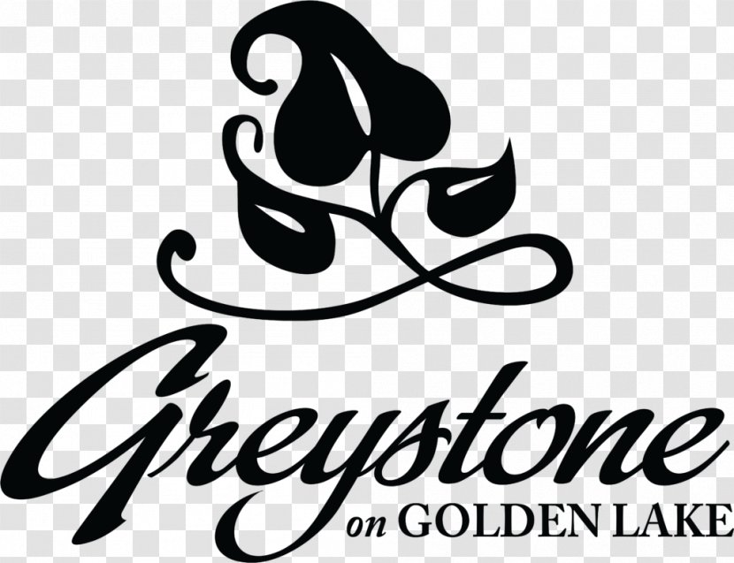 Logo Greystone On Golden Lake Graphic Design Calligraphy - Monochrome Transparent PNG