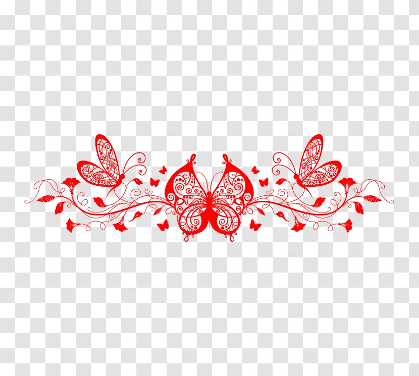 Butterfly Color YouTube Wallpaper - Red - Arabesco Transparent PNG