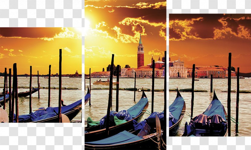 Venice Venetian Lagoon Fototapeta Gondola Wallpaper - Italy Transparent PNG