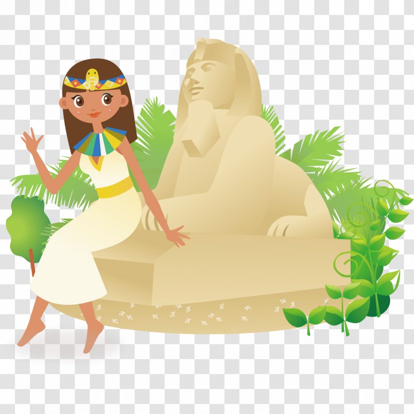 Great Sphinx Of Giza Vector Graphics Image Cartoon - Figurine - Egypt Transparent PNG