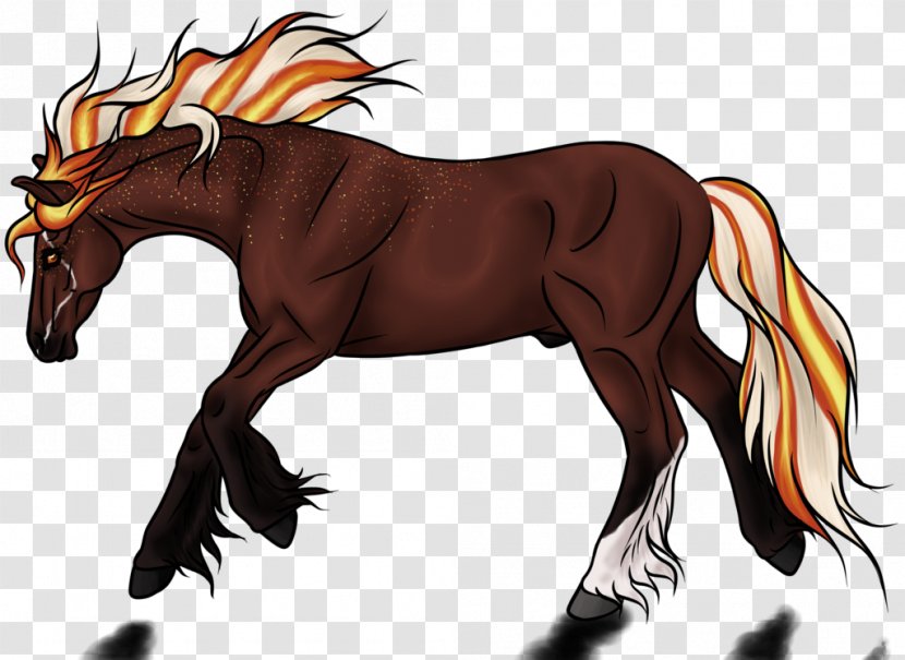 Mane Mustang Pony Foal Stallion - Unicorn - Fire Horse Transparent PNG