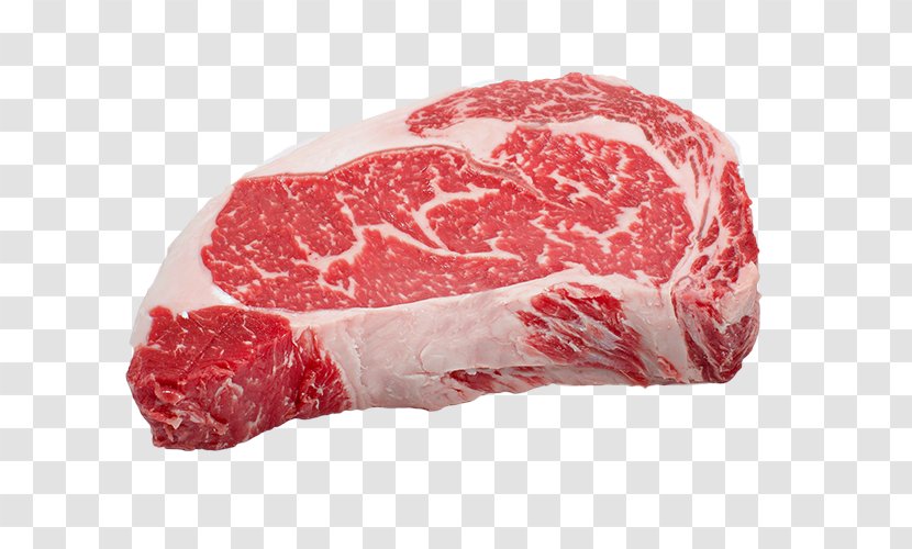 Marbled Meat Beef Rib Eye Steak - Watercolor Transparent PNG