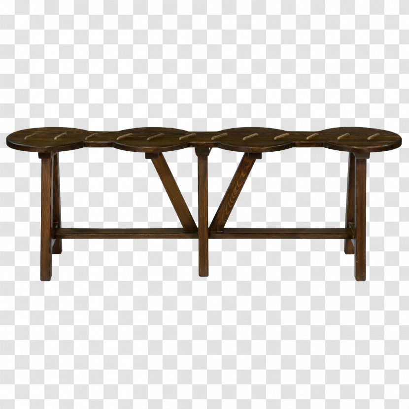 Bench Table Seat Leather Furniture - Wooden Benches Transparent PNG