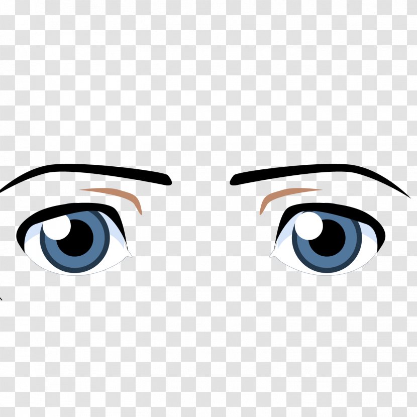 Donkey Eye Cartoon - Watercolor - Eyebrow Pen Trace Vector Material Transparent PNG