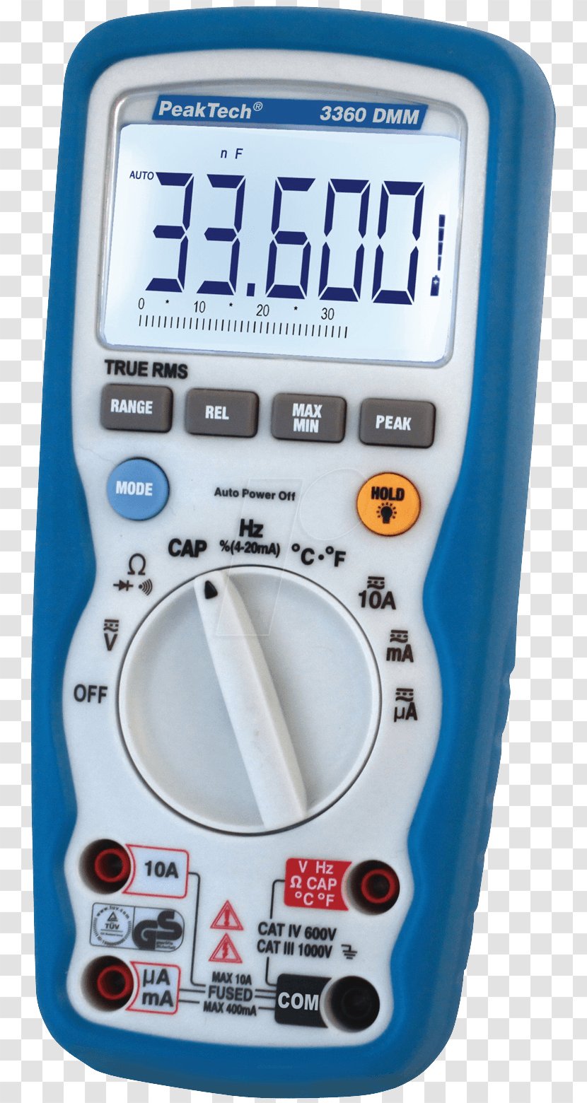 Gauge Electronics Digital Multimeter Bargraf - Direct Current - Liquidcrystal Display Transparent PNG