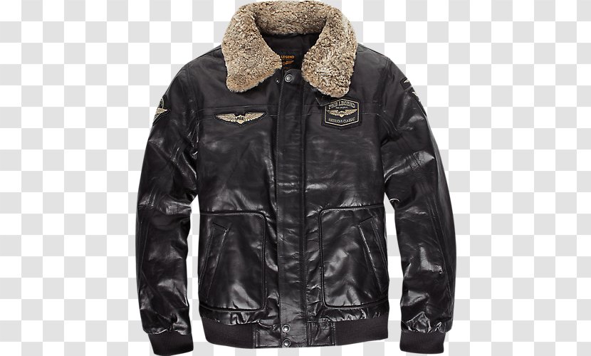 Leather Jacket Hoodie Flight - Fur Clothing Transparent PNG