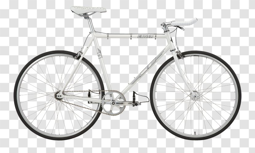 Single-speed Bicycle Fixed-gear Road White - Sports Equipment - Singlespeed Transparent PNG