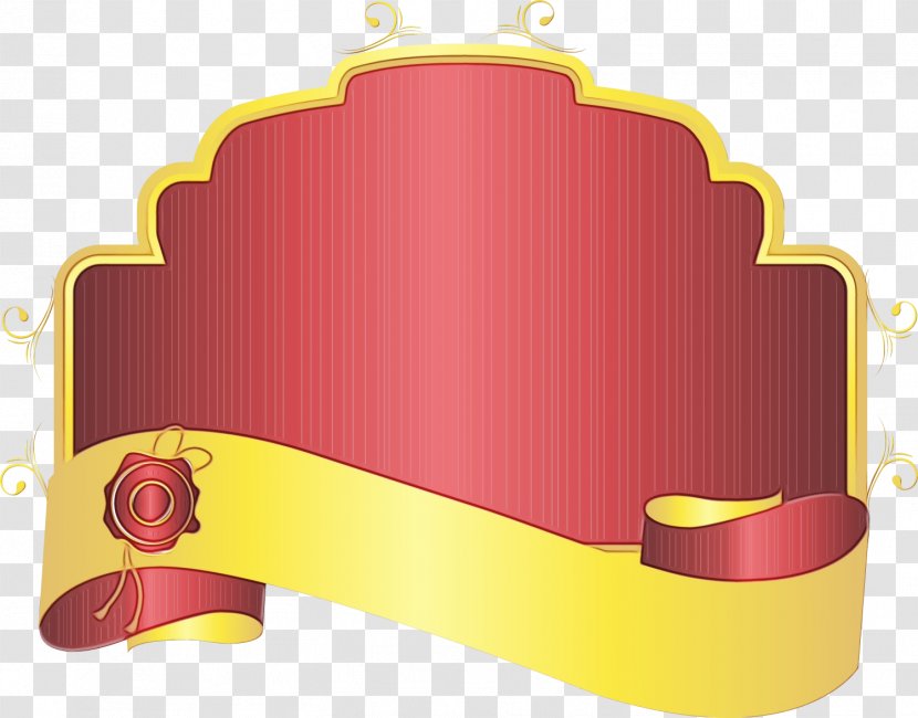 Red Background Ribbon - Adhesive Tape - Yellow Transparent PNG