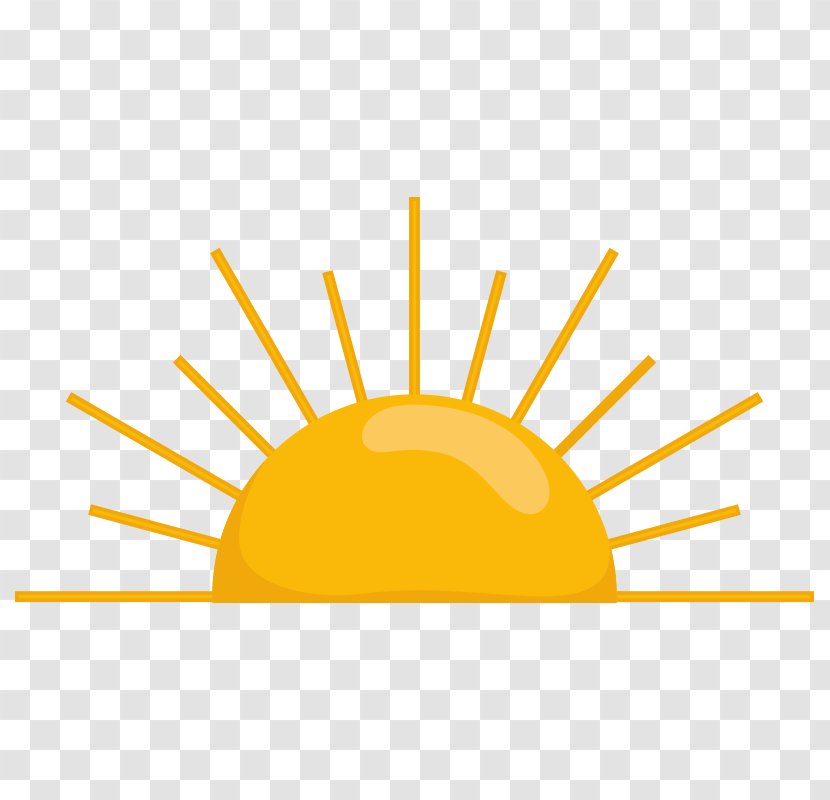Clip Art Vector Graphics Image - Yellow - Cartoon Sun Transparent PNG