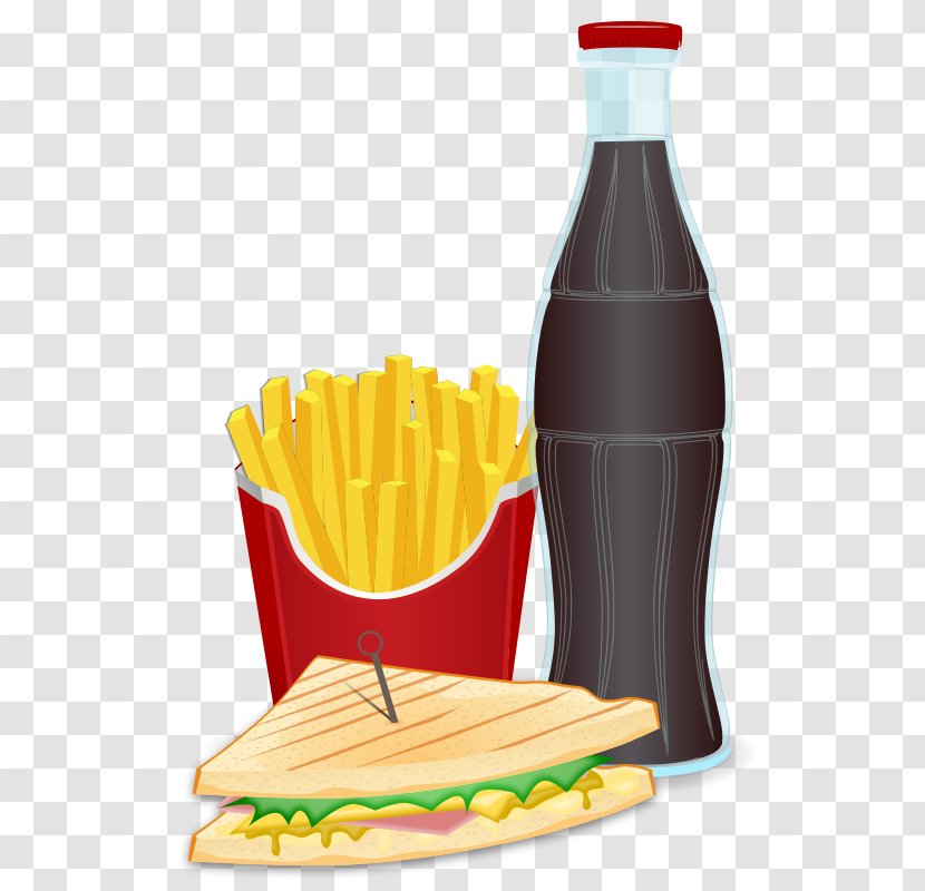 Fizzy Drinks Coca-Cola Fast Food Junk Hamburger - Lunch Transparent PNG