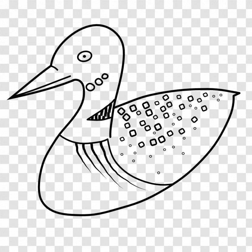 Beak Common Loon Bird Coloring Book Clip Art - Color Transparent PNG