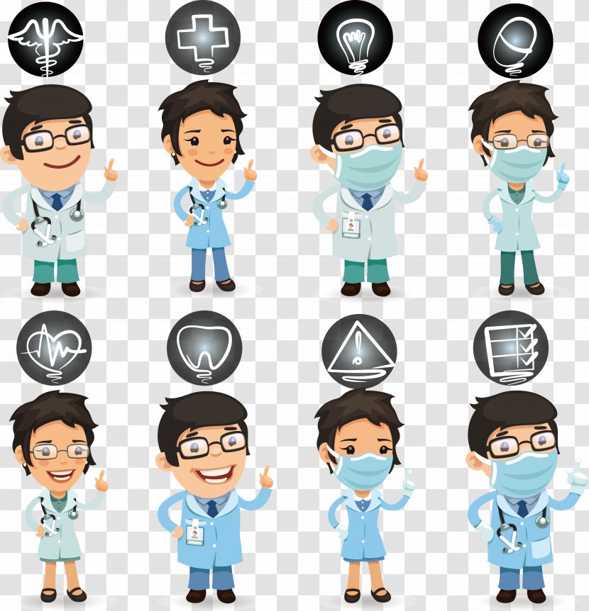 Nurse Physician Health Care Cartoon - Vision - Doctors And Nurses Transparent PNG