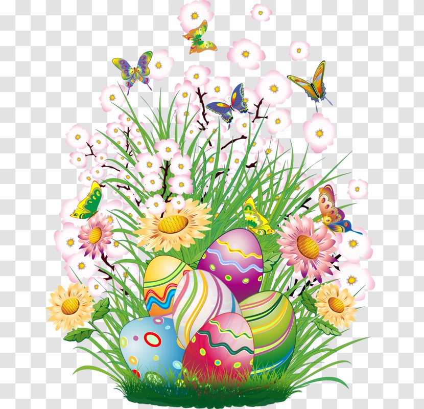 Easter Bunny Egg Clip Art - Hand-painted Eggs Transparent PNG