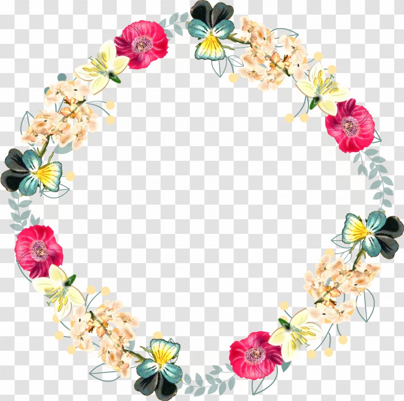 Floral Design Flower Garland Wreath - Vector Painted Garlands Transparent PNG