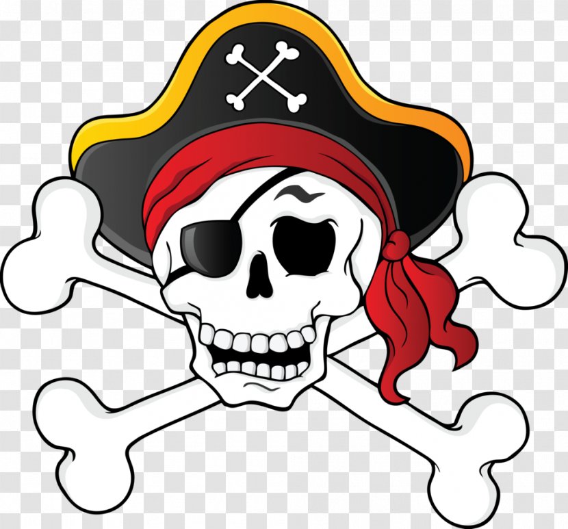 Skull & Bones Piracy And Crossbones Clip Art - Royaltyfree - Pirate Transparent PNG