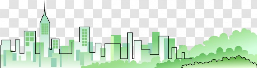 Rainbow Green - Sky - Hand-painted City Transparent PNG