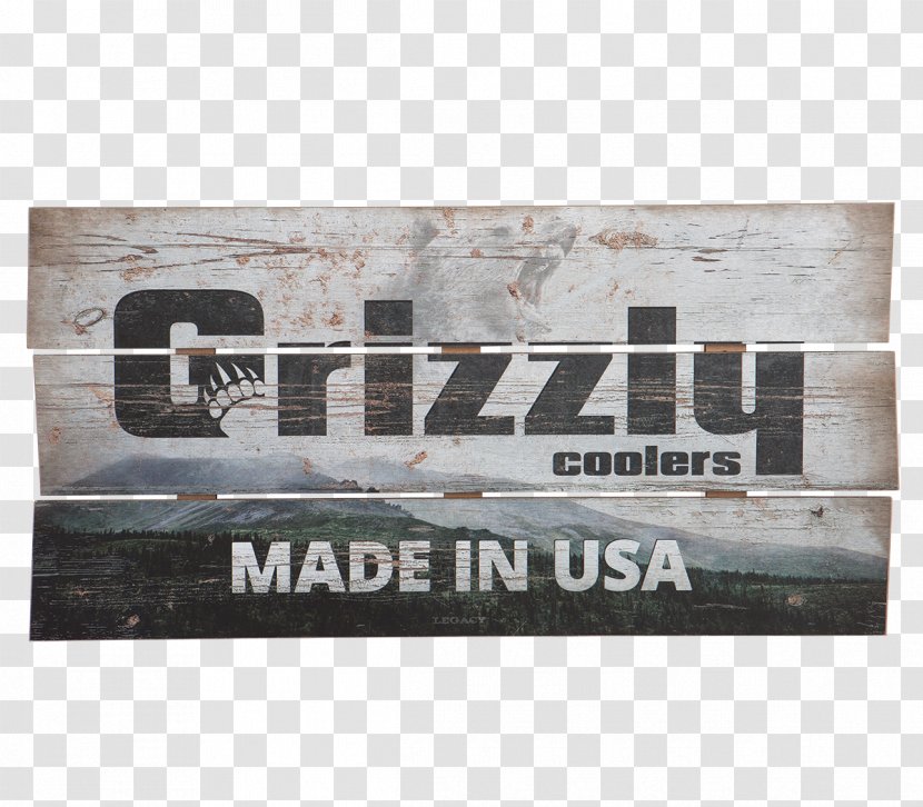 Advertising Brand Metal Poster Grizzly Coolers - Wood Gear Transparent PNG