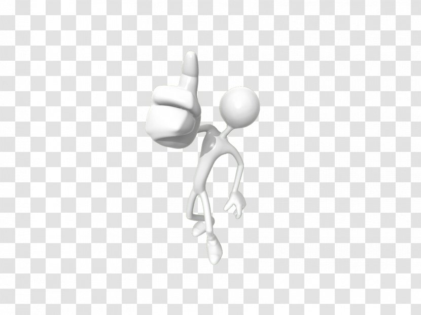 White Pattern - Monochrome Photography - Thumbs Up 3d Villain Transparent PNG