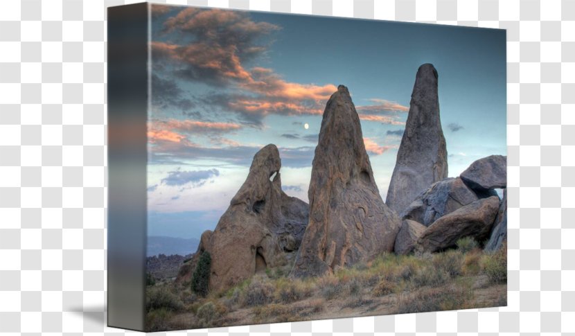 Alabama Hills, California National Park Monolith Gallery Wrap - Hills - Rock Formation Transparent PNG