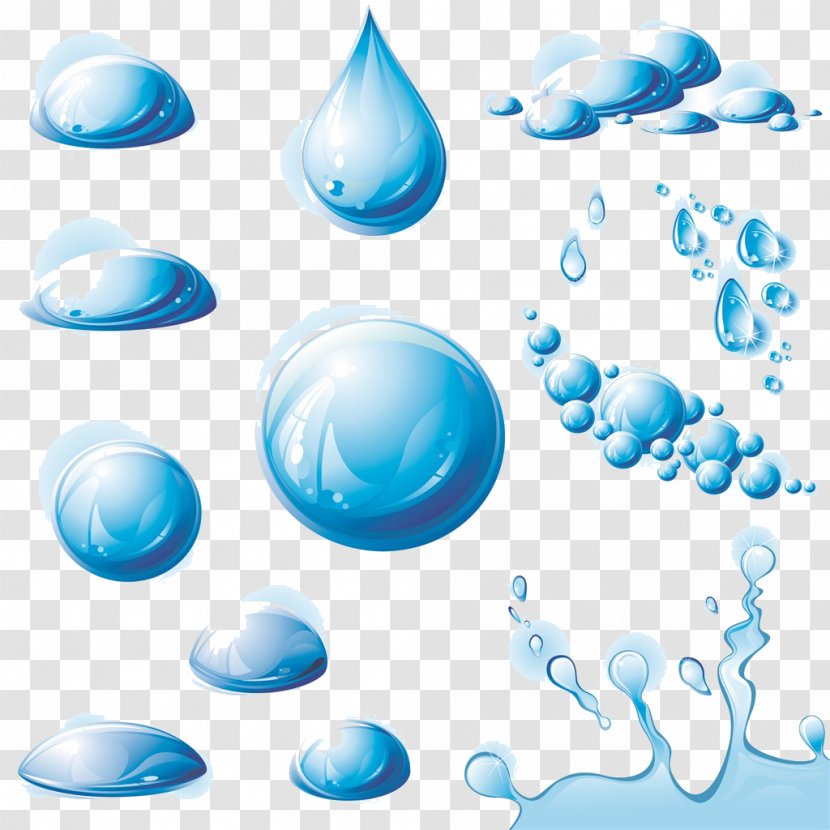 Drop Water - Blue - Polo Transparent PNG