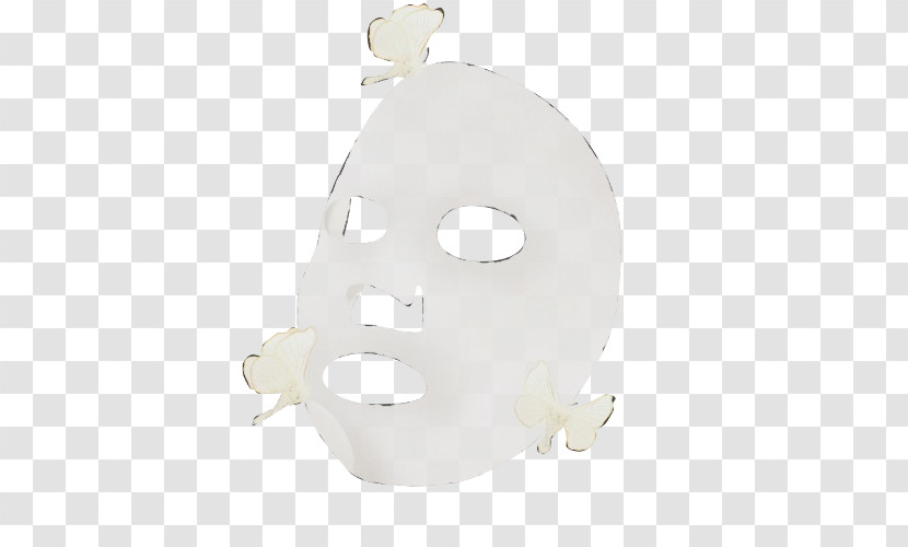 White Head Mask Headgear Costume Transparent PNG