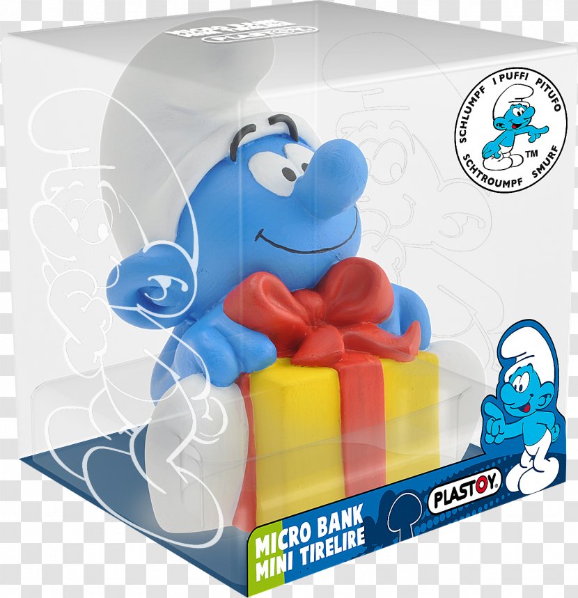 De Smurfen Brainy Smurf Piggy Bank The Smurfs Merchandising - Plastic - Moneybox Transparent PNG