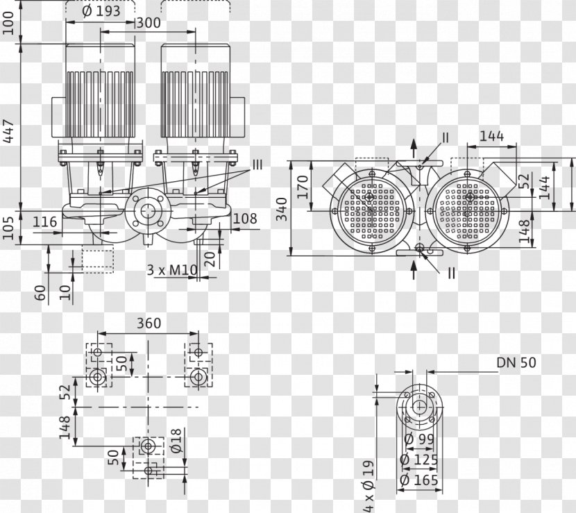 Centrifugal Pump Floor Plan Technical Drawing - Pipe - Moteur Asynchrone Transparent PNG