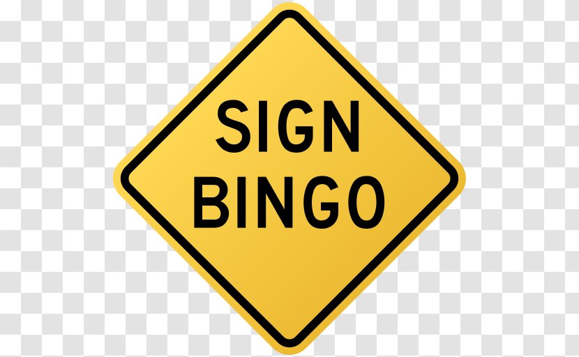 Traffic Sign Clip Art Image - Bingo Transparent PNG