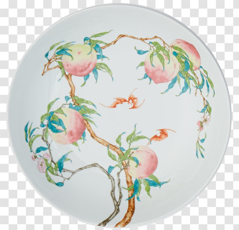 Mottahedeh & Company Porcelain Tableware 2018 Peach Bowl - Bat China Art Transparent PNG